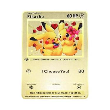 Imagem de Cartão De Jogo Pokémon Pikachu Charizard Poke Ball Metal Preto Inglês 