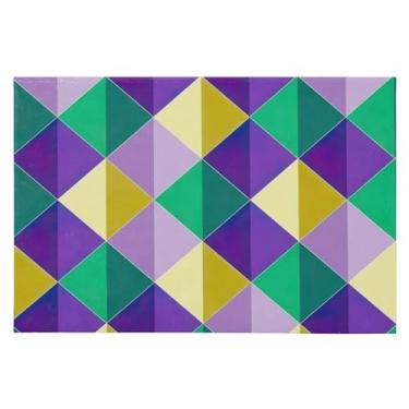 Imagem de Wassud Tapete de porta quadrado colorido 61 x 89 cm, tapete de área lavável antiderrapante com suporte de borracha, tapete macio e macio para sala de estar, quarto, entrada, entrada