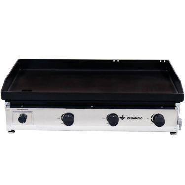 Imagem de Chapa Bifeteira Venâncio em Aço Inox Deguste Luxo A Gás 80x50 cm com espessura de 6.35mm C80 14219