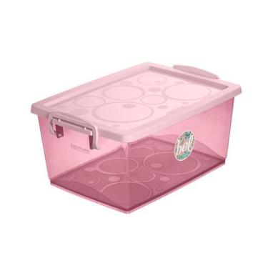Imagem de Caixa Organizadora Com Trava 7,5 Litros Rose Ordene