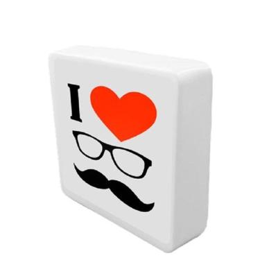 Imagem de Mini Luminária Box Pai Mustache Usb