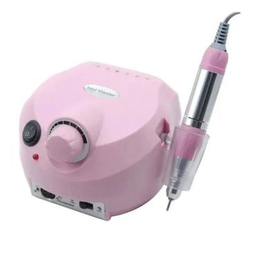 Imagem de Lixa Elétrica Porquinho Motor Unhas Bivolt 30000Rpm Rosa