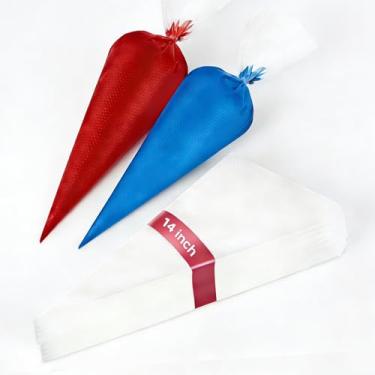 Imagem de 100 sacos de confeitar descartáveis – sacos de confeitar sem tipless | Sacos de confeitar | Sacos de cobertura para decoração de bolos e biscoitos (sacos de 35,5 cm - A)