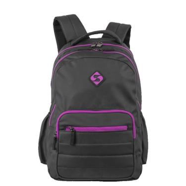 Imagem de Mochila Sestini College Hydroblock 2 Comp Preto e Roxo-Unissex
