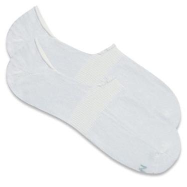 Imagem de Kit Meia Super Invisível Mash 2 Pares Algodão com Silicone, Branco, 39