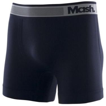 Imagem de Cueca Boxer Sem Costura Mash Masculina Microfibra, Azul marinho, G