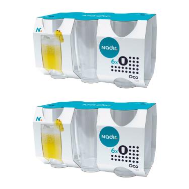 Imagem de Kit 12 Copos Nadir Oca Long Drink de Vidro Liso 300ml