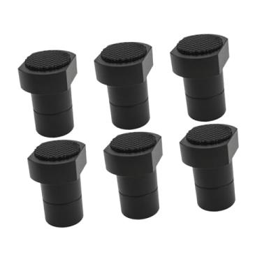 Imagem de Fenteer Conjunto de 6 grampos de para freio de mesa, batente para aplainamento em trilho T, plugue de posicionamento para trilho T, tensionamento, Preto 19mm