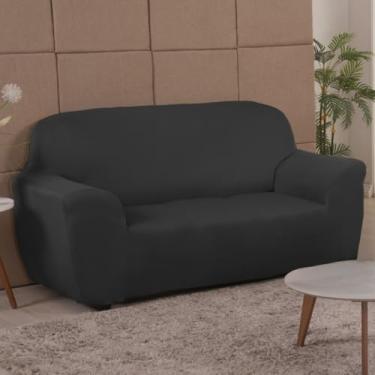 Imagem de Capas para sofás com ajuste suave em tecido de malha gel Adequadas para sofás e poltronas de 1/2/3/4 lugares Altamente protetoras e fáceis de instalar (Cinza,2 Lugares)