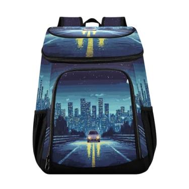 Imagem de Mochila térmica Night City Drive 36 latas térmica portátil para praia