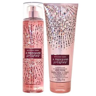 Imagem de Kit Perfume Feminino Bath e Body Works A Thousand Wishes Body Splash e