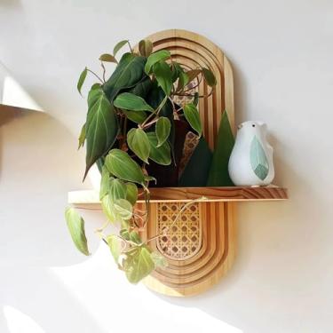 Imagem de RCAGCAT Prateleiras flutuantes de parede, prateleira flutuante de madeira maciça para quarto, suportes invisíveis para armazenamento de livros, decoração natural