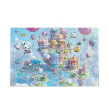 Imagem de Quebra-cabeças de madeira e papel com 1000 peças de personagens coloridos do mundo com bolsa de armazenamento, quebra-cabeças engraçados para adultos