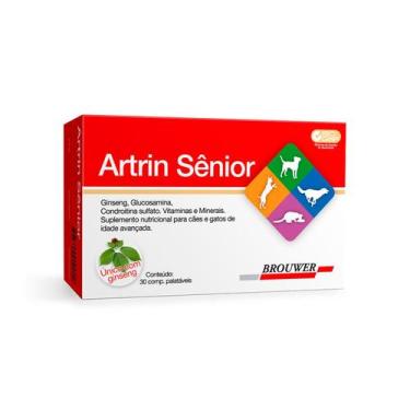 Imagem de Artrin Senior Ginseng Suplemento Articular para Caes 30 comp - BROUWER