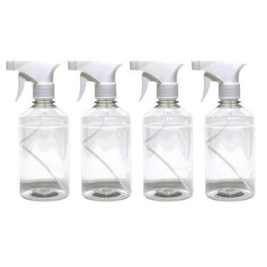 Imagem de 4 Frascos Borrifador Pulverizador 500ml Spray - Idealiza