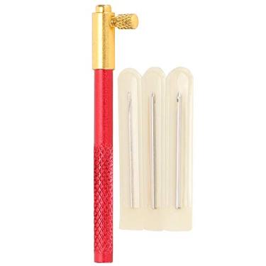Imagem de HEEPDD Crochê Com Miçangas para Bordado, Alça Ergonômica Antiderrapante Com 3 Agulhas de Diâmetro Diferente, para Artesanato Feito à Mão Com Miçangas de (Agulha para bordado francês de liga de alumínio)