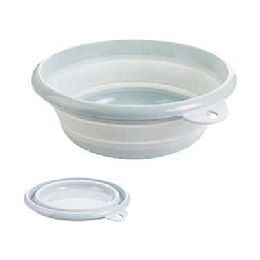 Imagem de Bacia de Lavagem Plegável Reutilizável Pasta Cesto Armazenamento Cozinha Plástico Leve Econômico Espaço com Buracos para Suspensão Bordas Suaves Camping Casa RV Viagem Churrasco Caminhada Pesca Limpez