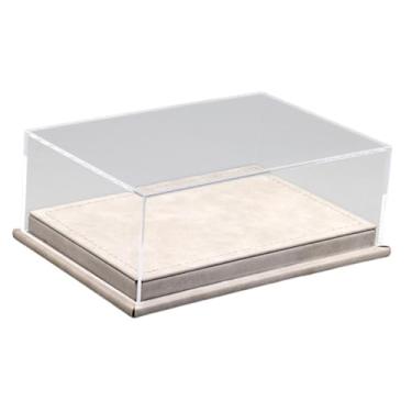 Imagem de Kokiya Caixa Expositora Transparente para Miniaturas de Carros (Escala 1:64) com 3 Vagas de Estacionamento para Objetos de Arte e Colecionáveis, Bege