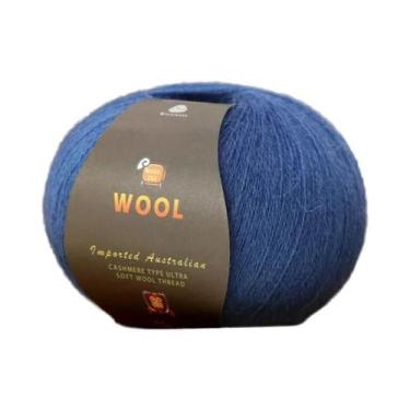 Imagem de Grande Pacote De 500g De Fio De Lã Fina De Cashmere Para Tricô Artesan