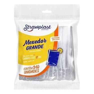 Imagem de Mexedor slim 11cm cristal 500un - STRAWPLAST