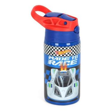 Imagem de Garrafa Infantil Hot Wheels Aço Inox 500Ml - ul - Luxcel