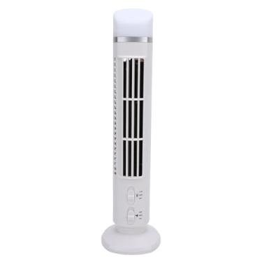 Imagem de Generic Ventilador de Torre Sem Lâmina, Silencioso, Compacto, USB, Ventilador Sem Lâmina para Escritório Doméstico, Quarto Portátil Com Luz (Branco)