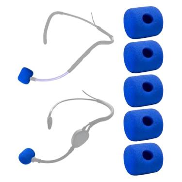 Imagem de Voarmaks 5 peças de capas de microfone compatíveis com YesMic, Soundtechnic FITNESS 1, AKG HC644-MD, C520, C555, C544, CAD Audio C98 Drum Mic, Clubs Mic Microphone Headphone Pop Filters, Azul