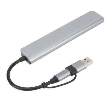 Imagem de aqxreight Hub USB Com 7 Portas - Divisor USB de Liga de Alumínio para Laptop e Telefone - Adaptador USB3.0 e Tipo C de Alta Velocidade - Hub Multiportas para PC, Tablet e Dispositivos Externos