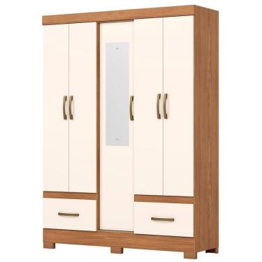 Imagem de Guarda Roupa 5 Portas Com Espelho 200X146 cm Briz