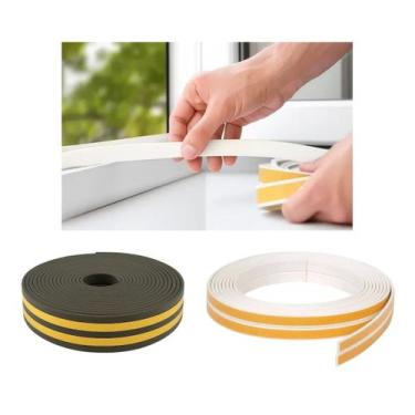 Imagem de Protetor Veda Frestas Borracha Adesiva 3m Porta Janela - Hutz, Branco