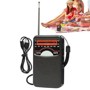 Imagem de Rádio Portátil,Rádio Compacto Para Camping - Equipamento de Áudio Compacto para Acampamento em Família e Caminhadas, Dispositivo Sem Fio para Recepção de Transmissões