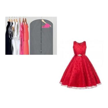 Imagem de Capa Protetora pra Terno ou Vestidos C/ Visor e Zíper Em TNT - Vida Pr