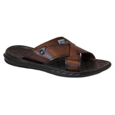 Imagem de Chinelo Pegada Masc. Couro Anilina 133004-01-Masculino