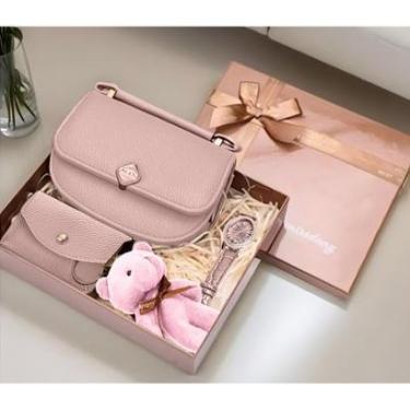 Imagem de Kit Bolsa Feminina Relogio Chaveiro Lindos Presente 4 Itens-Feminino