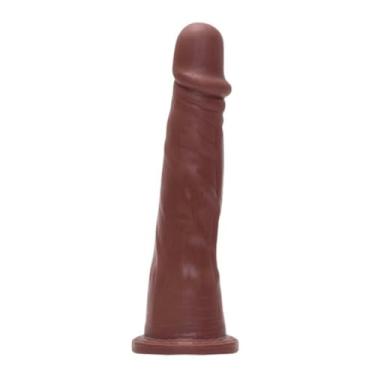 Imagem de Prótese Realística Maciça 19,5 X 4Cm Brinquedo Adulto Dildo Robusta Textura Suave MAN06 (CHOCOLATE)