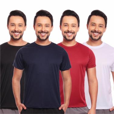 Imagem de Kit 4 Camisas Academia Esportiva Com Proteção Uv Masculina-Masculino