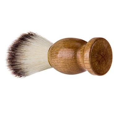 Imagem de Pincel de Barbear para Homens Ferramenta Limpeza e Cuidado com a Barba Facial Salões Cabo Madeira Cerdas Densas Macias Experiência Confortável Grip Ergonômico Distribuição Espuma Exfoliação da Pele Us