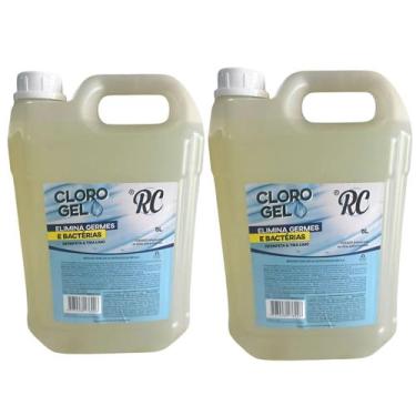 Imagem de Kit 2 Un Cloro Desinfetante em Gel Galão 5L RC- 10 Litros - RC Produto