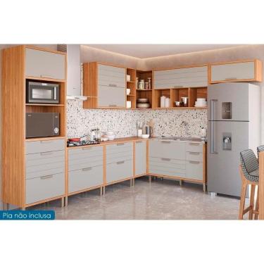 Imagem de Cozinha Modulada MGM 9 Peças Eloise CZ025 Cinamomo/Platina