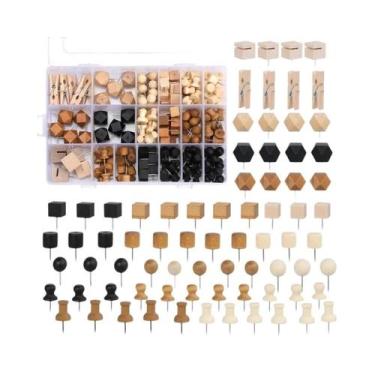 Imagem de Pinos Decorativos De Madeira Zxiixz Para Quadros De Cortiça E Painéis 