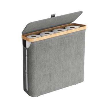 Imagem de Suporte Para Papel Higiênico Com Cesto De Armazenamento, Recipiente Po