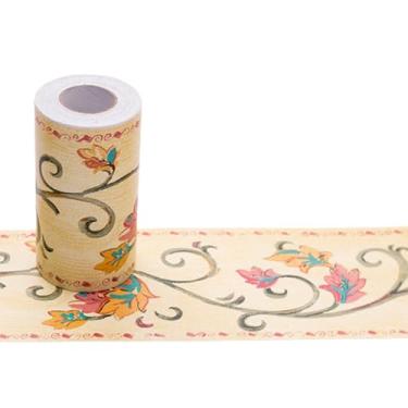 Imagem de KUSAGA Adesivos de parede, adesivos de parede com padrão floral de cintura 10 cm x 10 m autoadesivo linha de rodapé adesivos de borda de parede rosa premium adesivo banheiro cozinha, rosa (cor