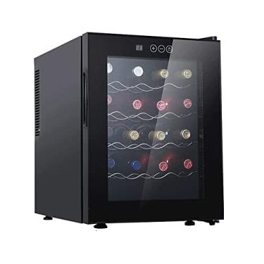 Imagem de DINGYXIN Refrigerador de vinho compressor 48L com trava | Adega de vinho grande independente para vinho tinto, champanhe ou espumante | Porta de vidro de geladeira digital 41f-64f com controle de
