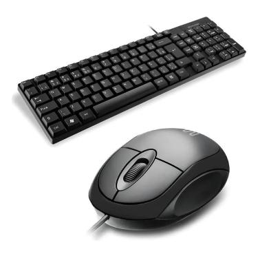 Imagem de Kit Teclado E Mouse Com Fio Multilaser Conexão Usb Tc309