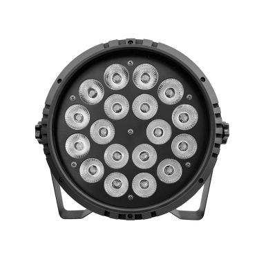 Imagem de Kit 6 Par Leds Indoor Slim Briwax De Plastico 18X12W Rgbw