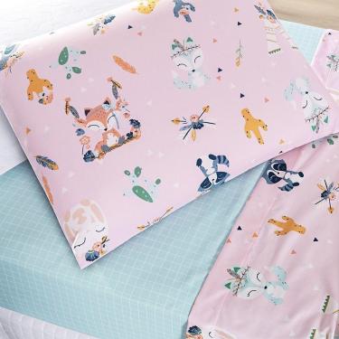 Imagem de Jogo De Cama Tutti Kids 200 Fios Solteiro 03 Peças 100% Poliéster - Foxy