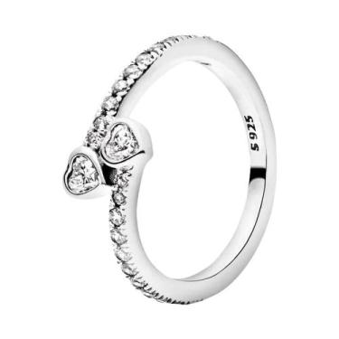 Imagem de 925 prata esterlina safira arco flor tamanho 6 7 8 9 anel de casamento