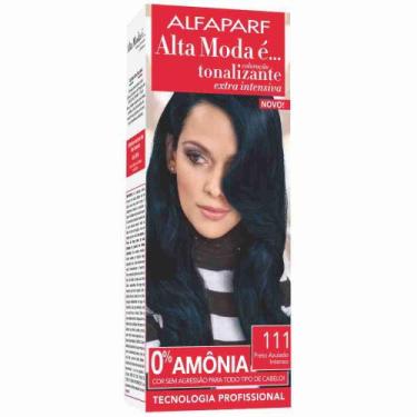 Imagem de Alta moda tonalizante kit 120g 1.11 preto azulado intenso
