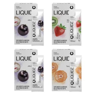 Imagem de LIQUIDZ® - Eletrólitos Zero Açúcares - 3 Sabores - Kit 4 Caixas - 24 sachês-Unissex