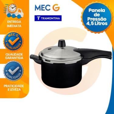 Imagem de Panela de Pressão Tramontina 4,5 Litros com Fechamente Externo Antiade